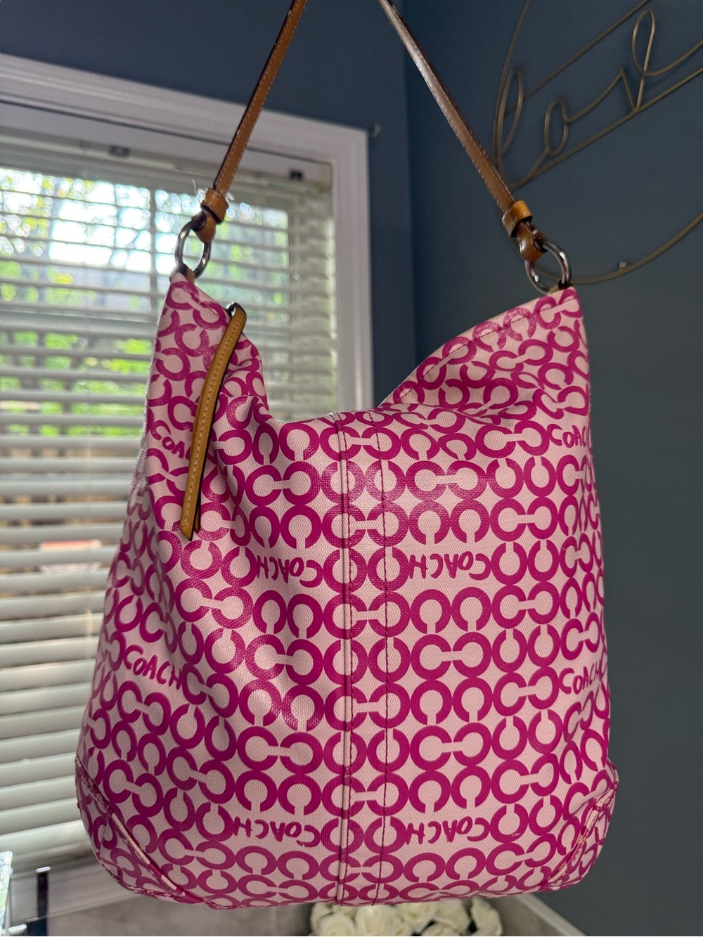 COACH Pink Op Art Signature Coated Canvas Set - Picture 2 of 15